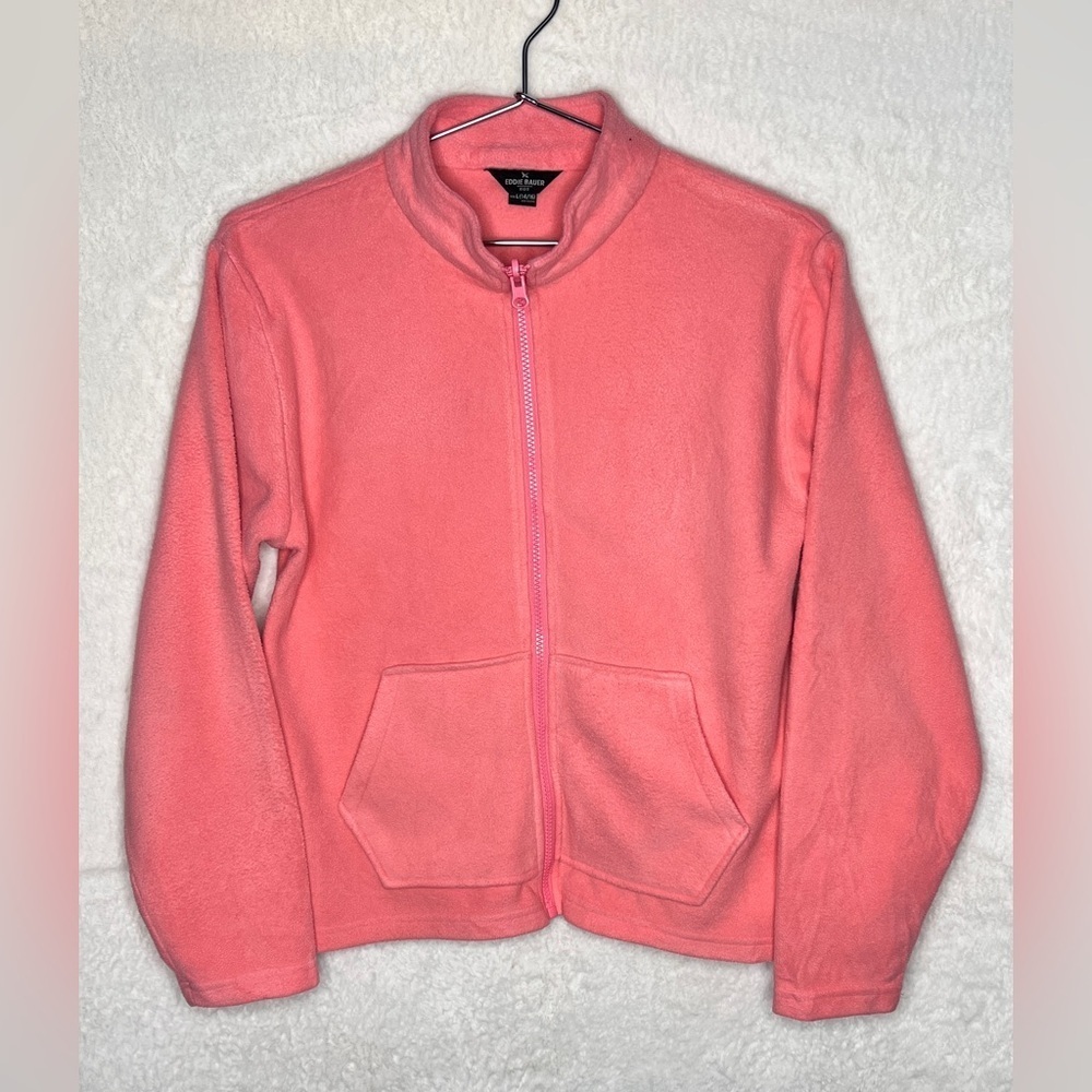 Eddie Bauer Kids Full Zip Fleece in pink.
